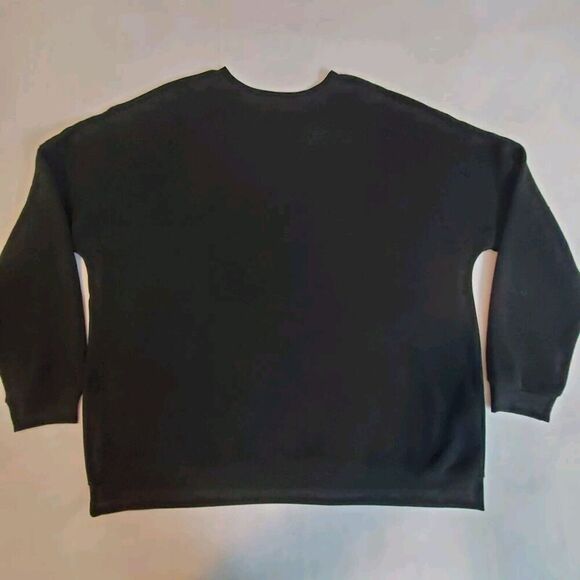 AC/DC Letterman Patch Black Sweatshirt Women's Size 2XL Blow Up Your Video NEW - Picture 5 of 7